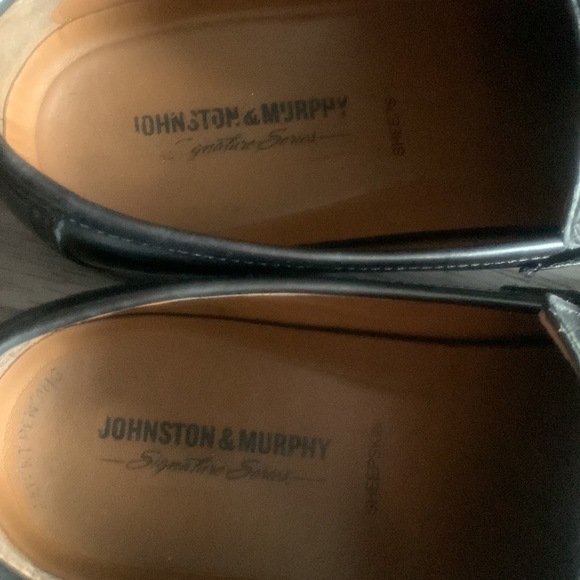 Johnston Murphy Men’s Black Penny Loafer slip on dress shoes size 9.5 Sheepkskin - Picture 7 of 8